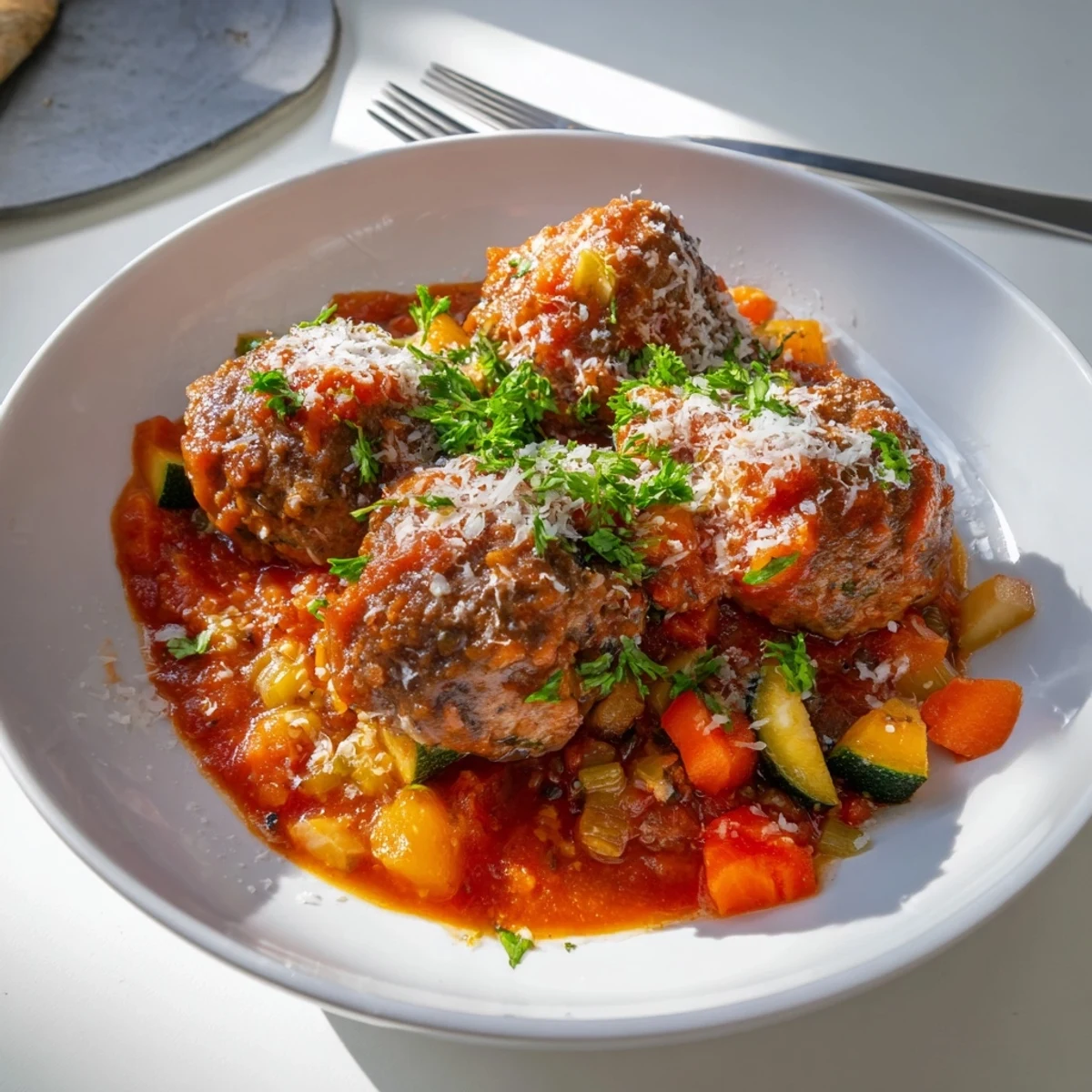 Meatball Skillet mit Gemüse