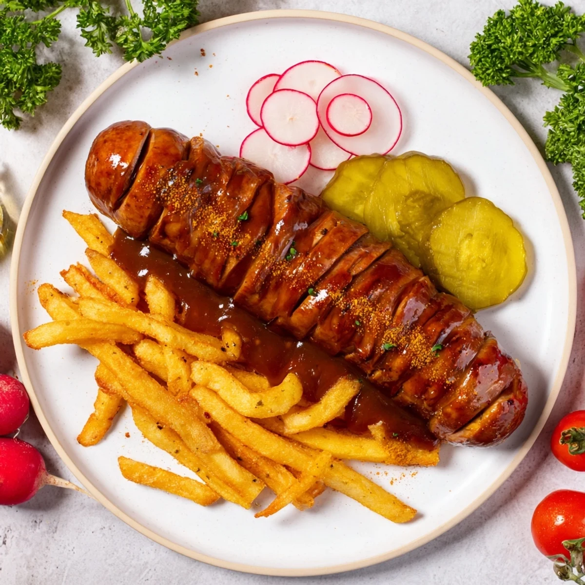 Currywurst Board mit Senfen