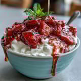 Erdbeerkompott mit Joghurt