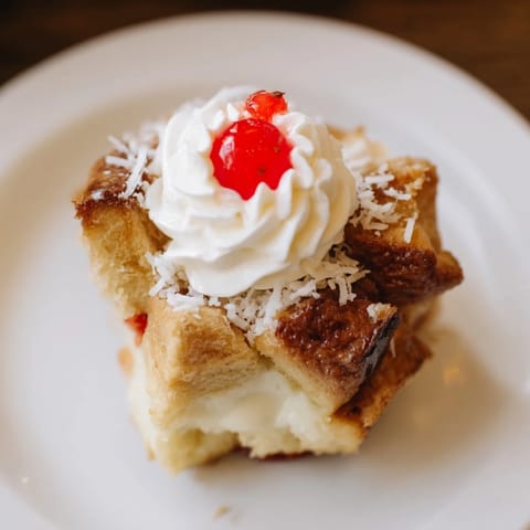Santa Hat Bread Pudding