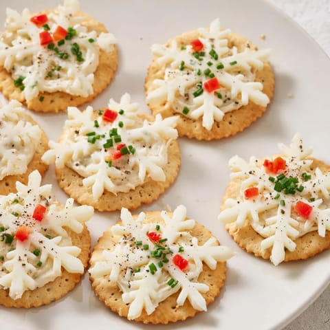 Cracker Käse Schneeflocken