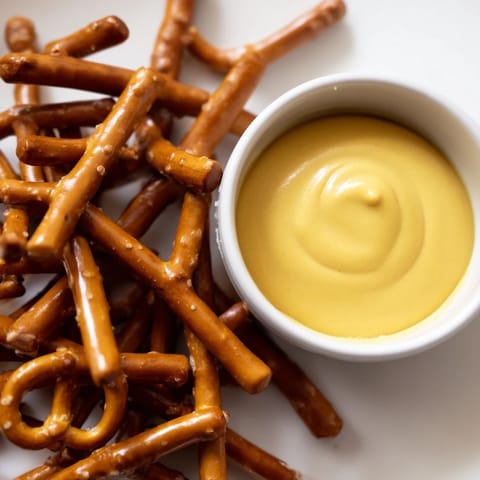 Pretzel Stangen mit Senfdip