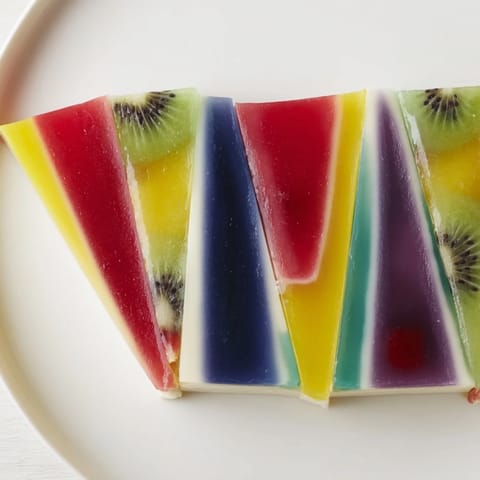 Bunte V-Segmente Dessert