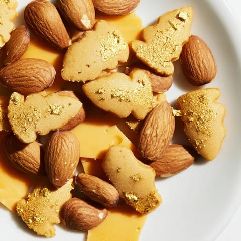 Goldene Eichel Nussplatte elegant #125