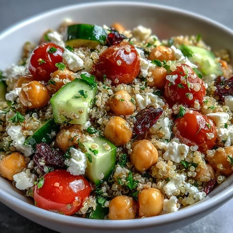 High Protein Quinoa & Chickpea Salad