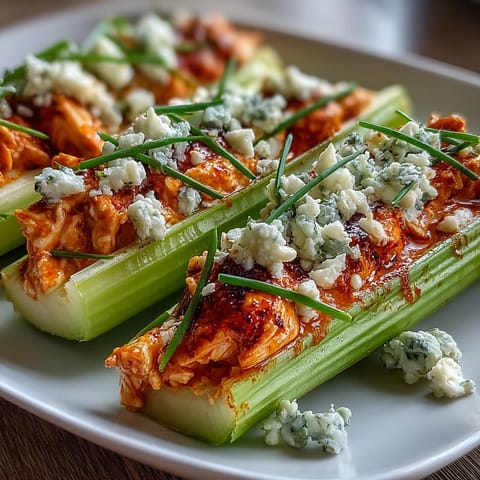 Keto Buffalo Chicken Celery
