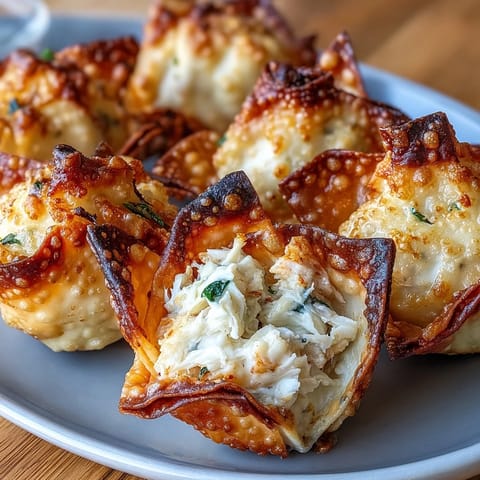 Air Fried Wontons mit Krabbe