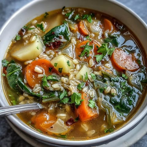 Winter Frühlings Gemüse Suppe