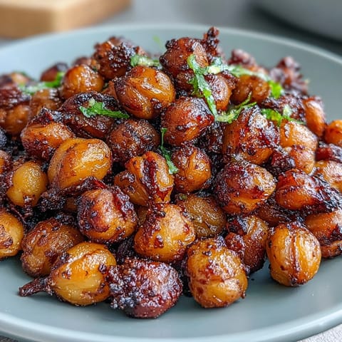 Knusprige, proteinreiche Kichererbsen mit scharfem Chili-Limetten-Gewürz und frischer Zitronenschale.
