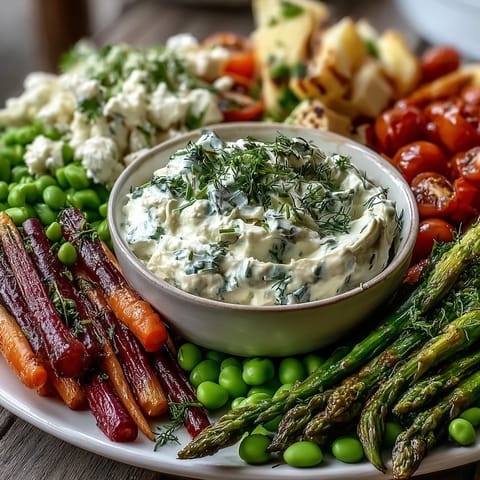 Frühlingsplatte mit Radieschen