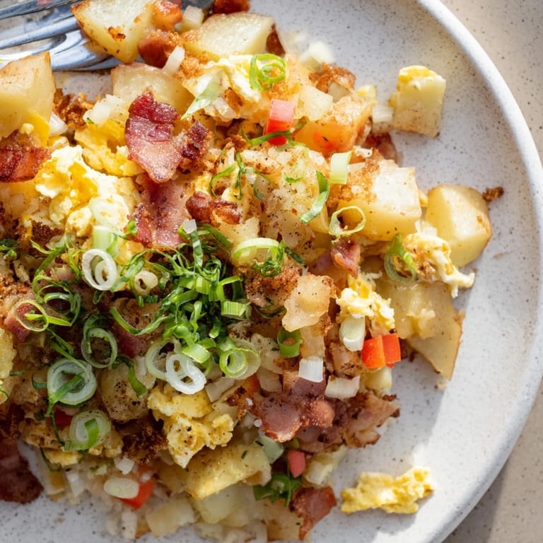 Einfache Rezeptur für Farmer’s Breakfast, ideal für ein befriedigendes Frühstück oder Brunch.