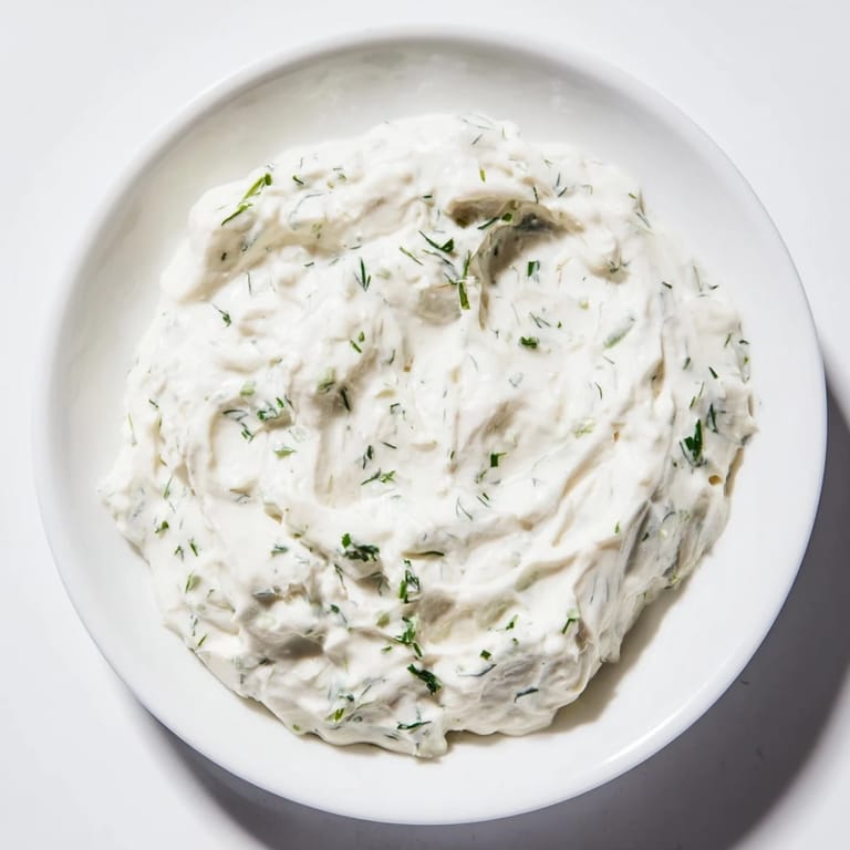 Ein Schüssel voller hausgemachtem griechischen Joghurt Ranch Dip, serviert mit knackigem Gemüse zum Dippen.