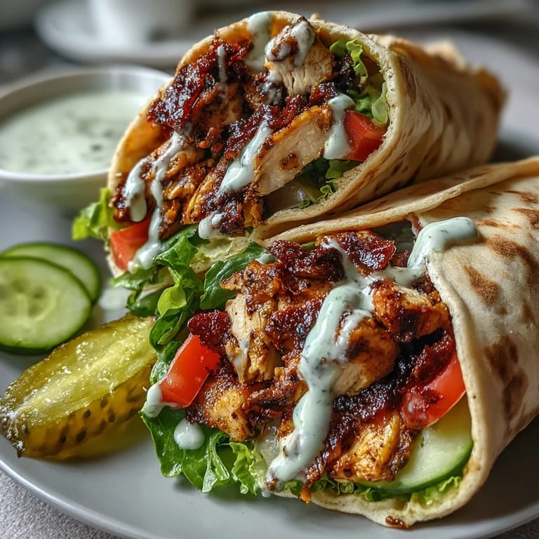 Juicy grilled marinated chicken strips for Savor the Flavor: Irresistible Chicken Shawarma with Creamy Garlic Sauce on a cutting board with lemon wedges.