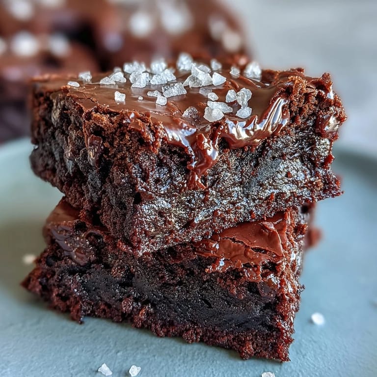 1. Reichhaltige, fudgy Brownies mit Sauerteig-Abfall und Meersalz, perfekt für Dessert-Liebhaber in den USA.  